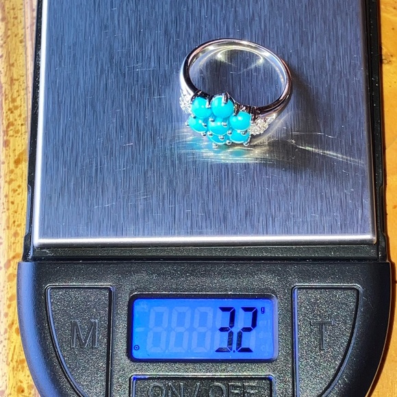 Sleeping Beauty Turquoise Sterling Silver Ring Size 7 - Picture 10 of 10